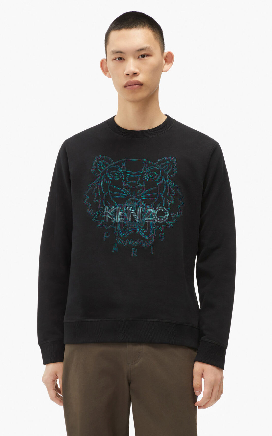 Sudadera Kenzo Tiger Hombre Negras FGU469132